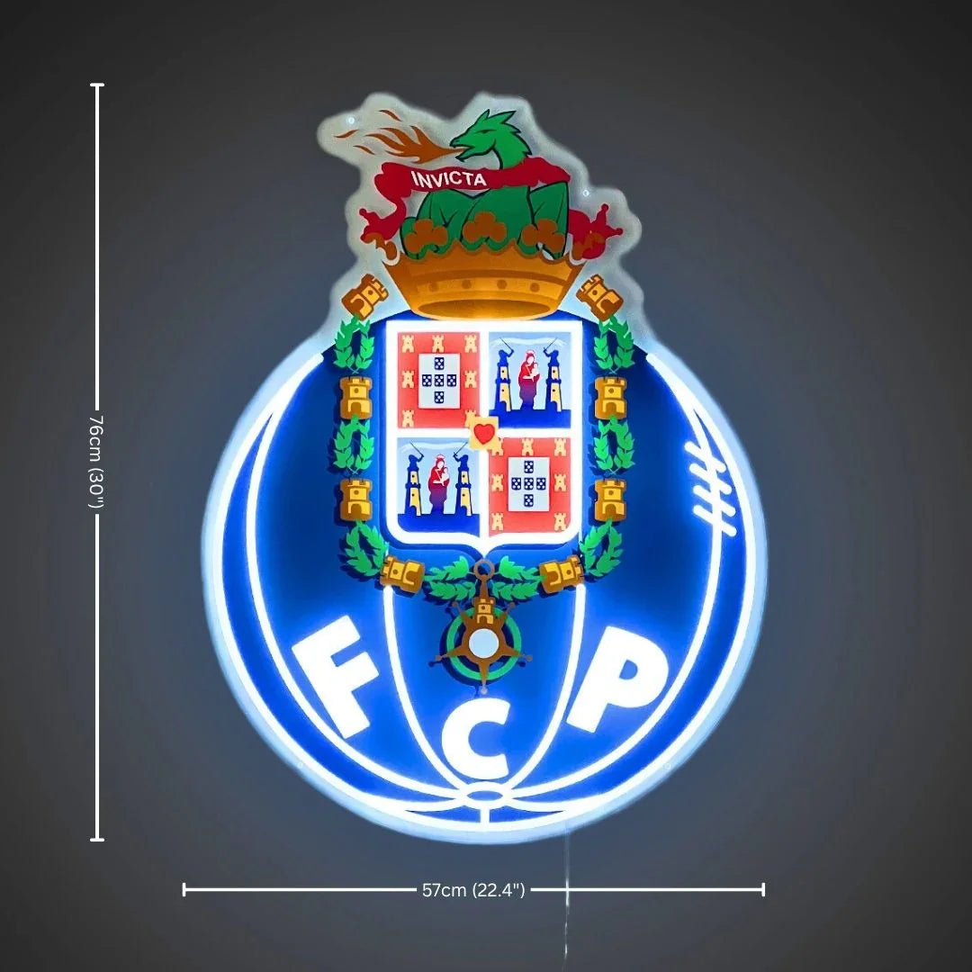 FC Porto Club Emblem LED Neon Sign – Official Licensed Fan Decoration