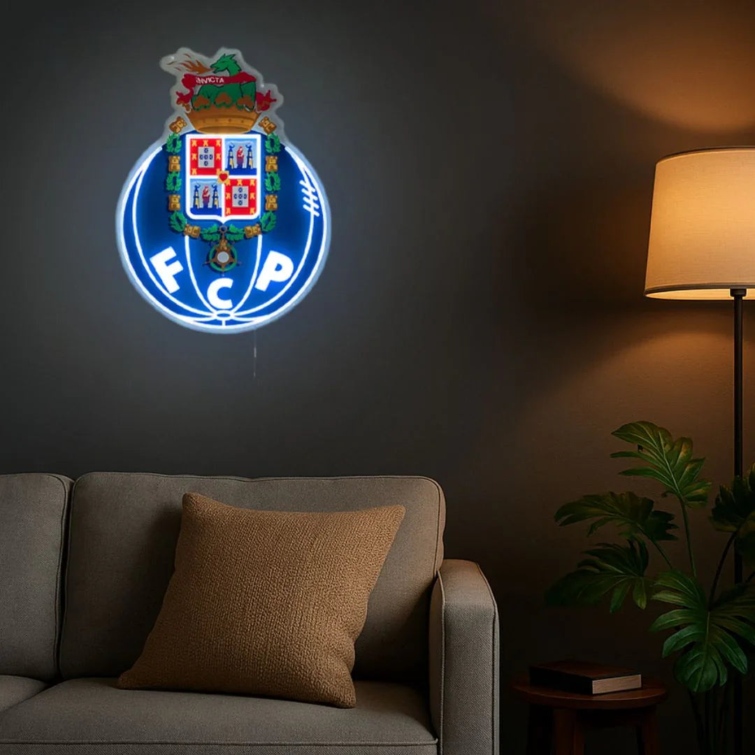 FC Porto Club Emblem LED Neon Sign – Official Licensed Fan Decoration