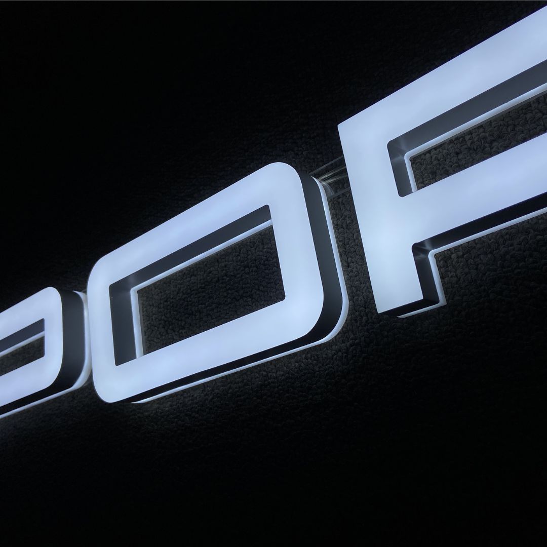 Dual-Lit Built-up Letters | Front & Halo Illuminated Fascia Signage