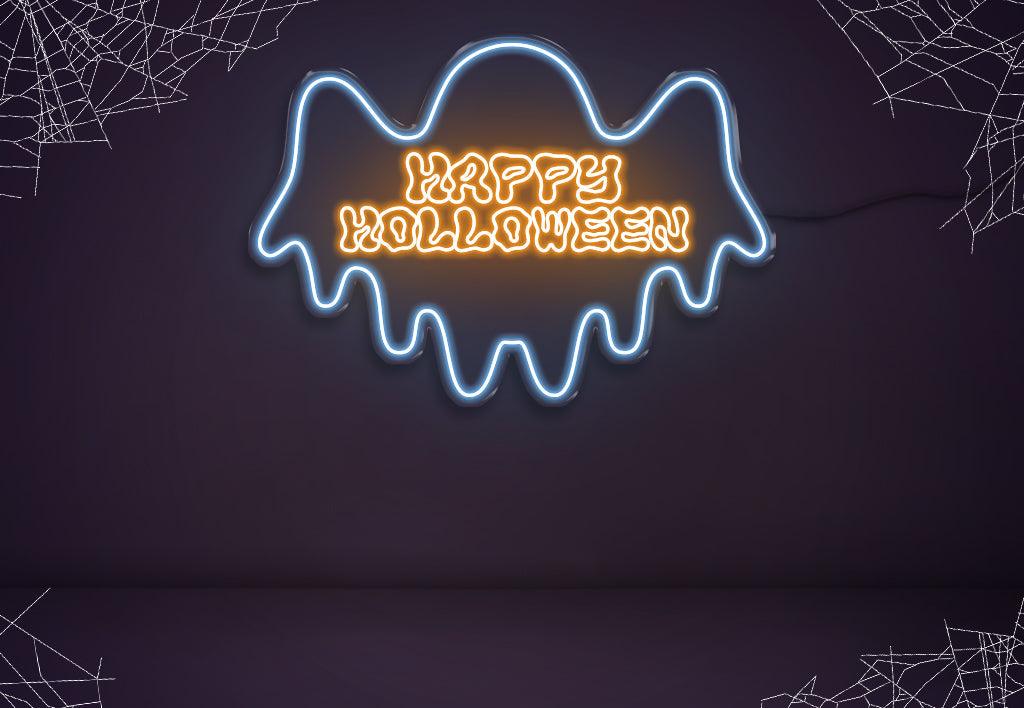 Happy Halloween Ghost - NEONIFIC